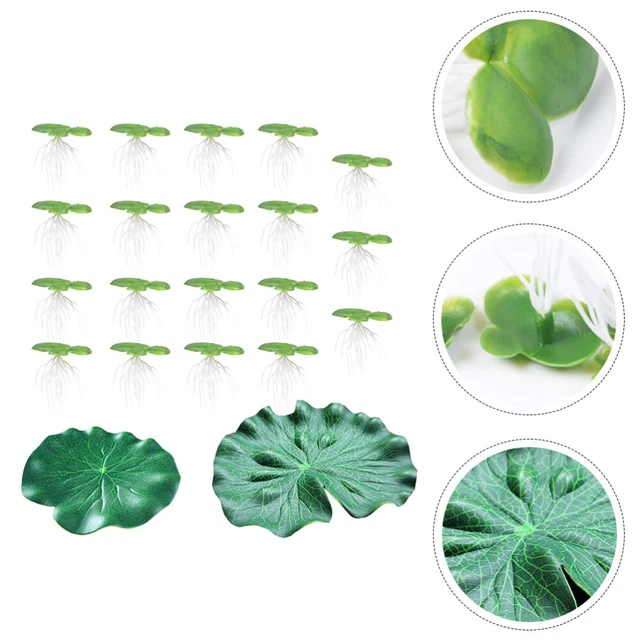 1 juego de decoración de tanques de acuario de hoja de algaba flotante de alta simulación