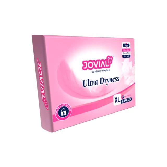 Jovial Care Ultra Dryness XL Ultra Sanitary Napkin Thin Pads Wings