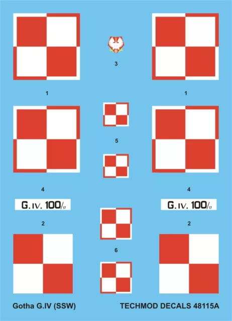 Gotha G IV (POLNISCHE AF-MARKIERUNGEN) #48115 1/48 TECHMOD