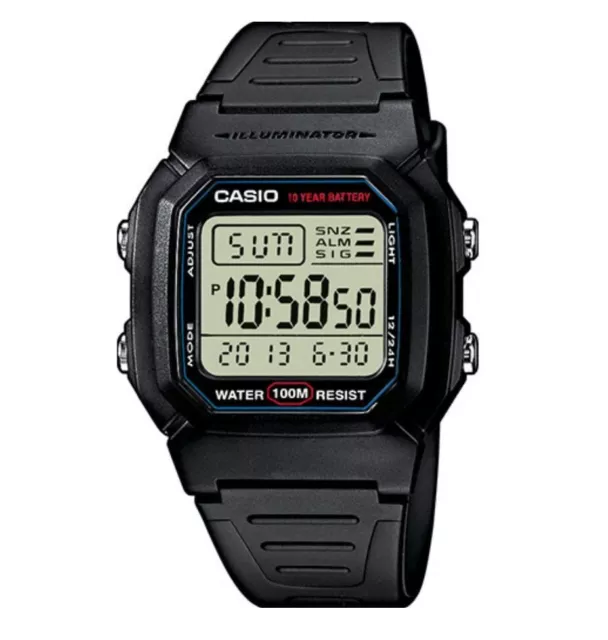 Casio W-800H-1AVES Armbanduhr Digital Herren, 10Bar, Alarm, Licht,Stopp, NEU