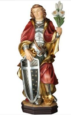 STATUA DI SANT'ALESSANDRO CM 20 IN LEGNO DELLA VALGARDENA DECORATA A MANO 