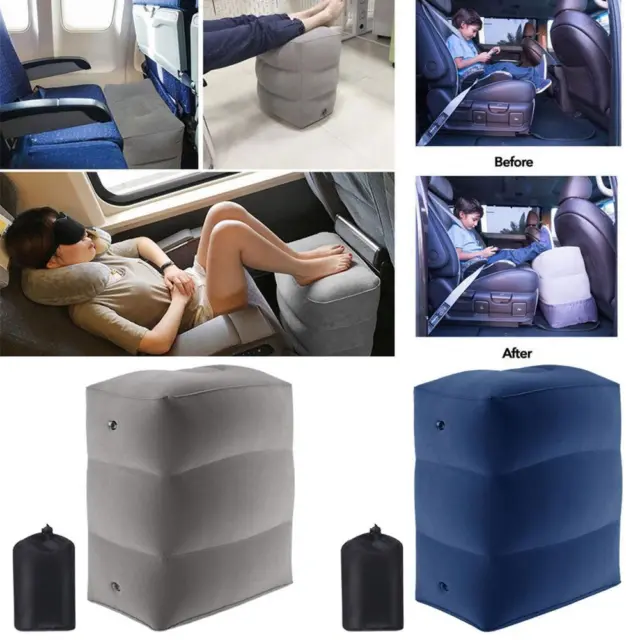 Inflatable Portable Travel Flight Sleeping Footrest Pillow Resting Pillowxxc