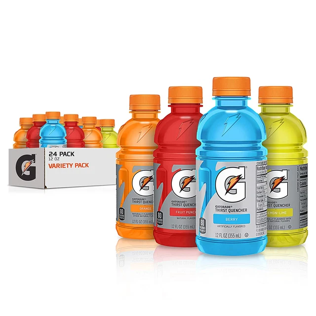 GATORADE CLASSIC THIRST Quencher, Variety Pack, 12 Fl Oz (Pack of 24