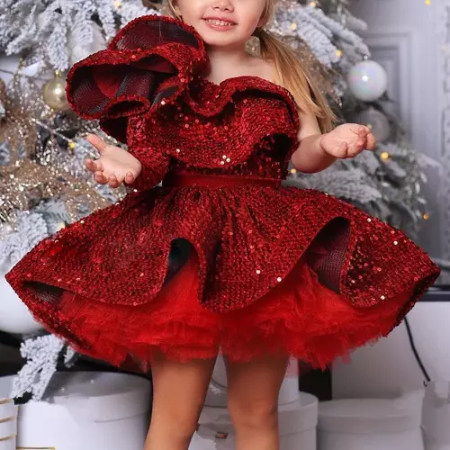 Baby Lush Party Dress For Elegant Sequin Even Dress For Teenage Girl Party Frock