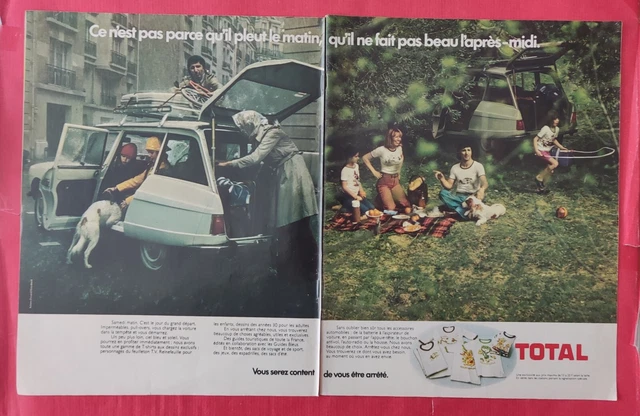 Publicité De Presse Originale Total, Années 1970, 20 Chiens Du Monde