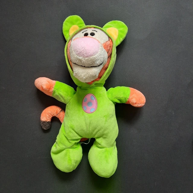 RARE DISNEY BABY Tigger Plush Green Romper Soft Toy Easter Bunny Winnie
