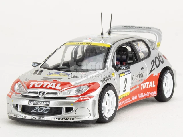 Peugeot 206 WRC N°2 Rallye Catalunya 2003 - Vitesse 1/43 - Burns/Reid - NEUF