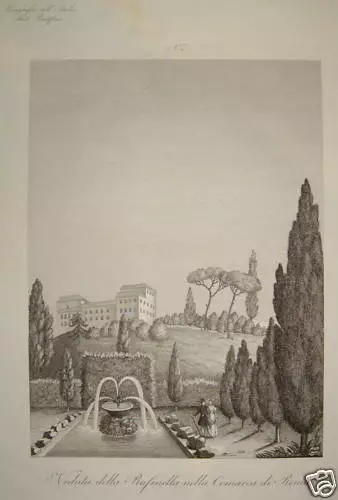 1845-Veduta Rufinella Roma- Zuccagni-Acquaforte-Grande