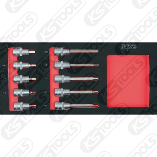 Coffret De Douilles KS TOOLS 118 Pièces 1/4" Et 3/8" Avec Module Mousse 1/1 - Neuf
