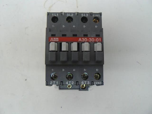 ABB Leistungsschütz A30-30-01 - 55A Schütz Mit 3 Haupt- Und 1 Hilfskontakt, Perfekt Für Starkstrom