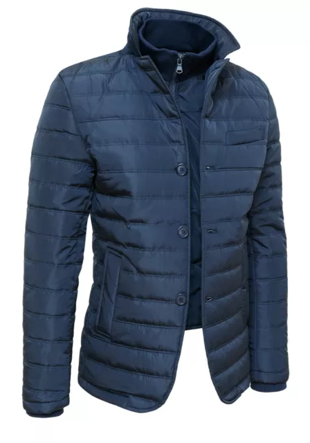 Giubbotto piumino uomo invernale blu giacca bomber impermeabile da S a 4XL