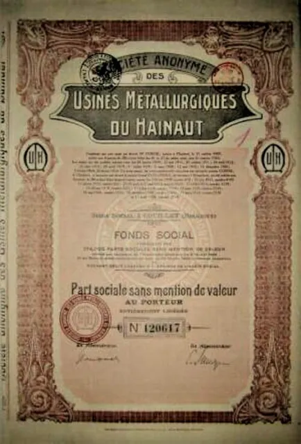 Sa Des Usines Metallurgiques Du Hainaut