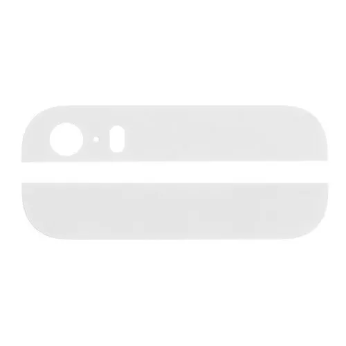 Top Bottom Cover Glas Abdeckung unten & oben hinten Weiß für Apple iPhone SE 5S