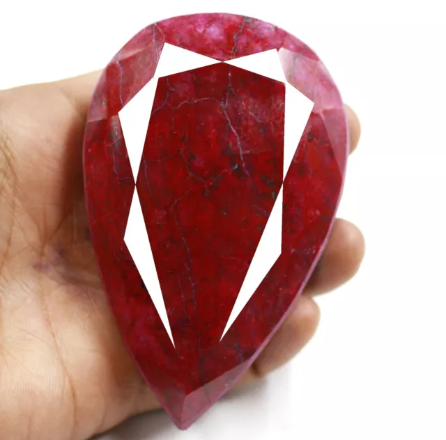 EGL Certified Natural 1800 Ct African Pigeon Blood Red Ruby Huge Gemstone NF1617