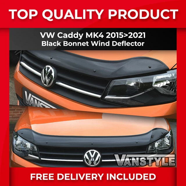 FITS VW CADDY & MAXI Mk4 2015>2021 BONNET WIND STONE DEFLECTOR PROTECTOR NOT BRA