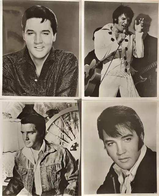 Lot De 4 Photos Elvis Presley - 25 X 20 Cm -Decoration Usa / Elvis-2