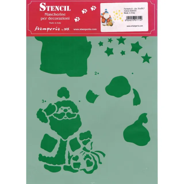 Stencil Flexible Stamperia KSG123 Father Christmas 21 x 29,7