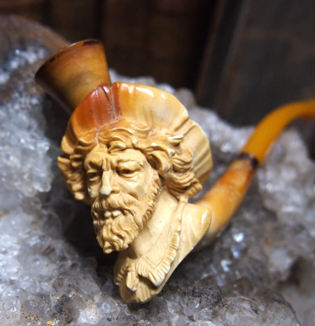 BELLE PIPE FUME CIGARETTE EN ÉCUME DE MER " LE ALLEMAND " EUR 119,00 PicClick FR