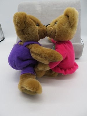 Hallmark Stuffed Animals Plush Cute Magnetic Nose Kissing Bears 10