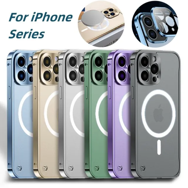 MagSafe Hülle Für iPhone 14 Pro Max Handyhülle Case Metall Rahmen Matt Magnet 3