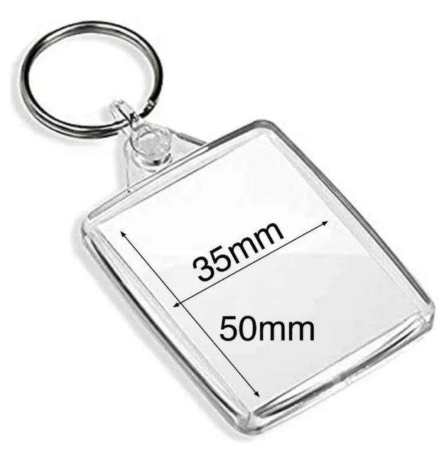 5 Blank Keyrings - insert size 50mm x 35mm Ready display your Photo's