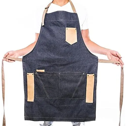 Pesani Half apron with pockets - Professional chef Heavy Duty waist cotton ap...