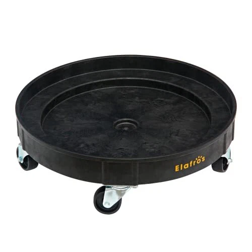 ELAFROS 30 Gallon and 55 Gallon Heavy Duty Plastic Drum Dolly – Durable Plast...