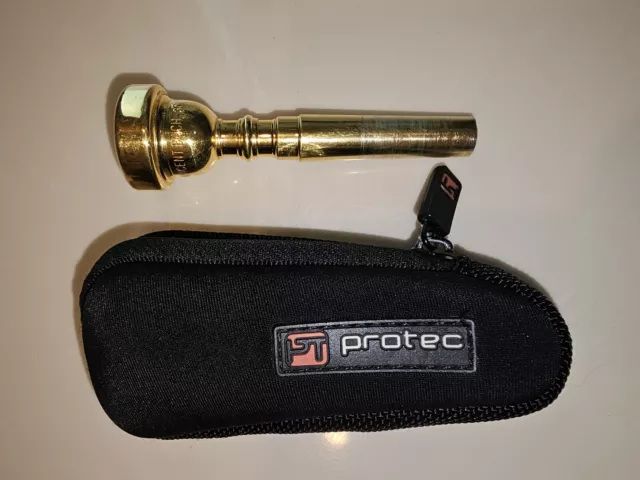 Vincent Bach 3C Trumpet Mouthpiece - Gold Plated With Protec Case