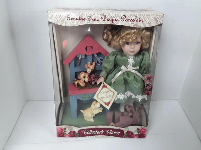 Collectors Choice Bisque 11" Porcelain Doll Dan Dee Open Damaged Box Read