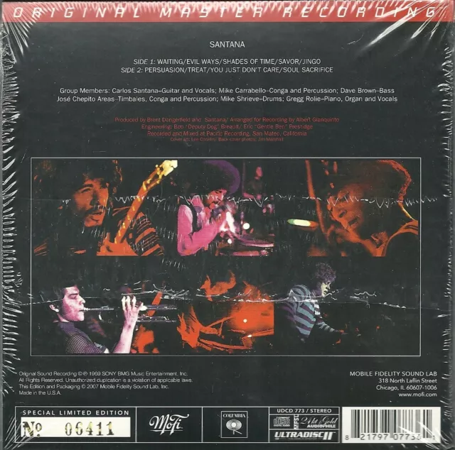 Santana Santana MFSL Gold CD Neu OVP Sealed Limited-Edition Mini LP Style OOP 2