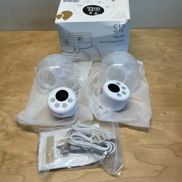 Momcozy S12 Wearable Electric Breast Pump, 2 Modes 9 Levels. 2 pumps, Open Box