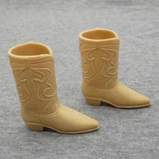 KEN BIG JIM Doll Tan Western Cowboy Boots Squishy Taiwan 1970s 70s
