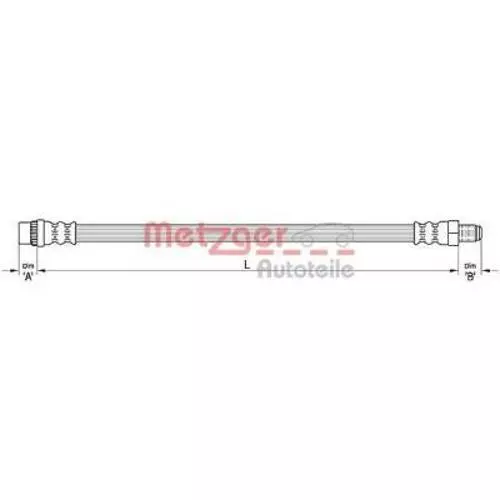 METZGER Flexible de frein Durite De Frein 4110372 pour RENAULT SCÉNIC II (JM0/1)