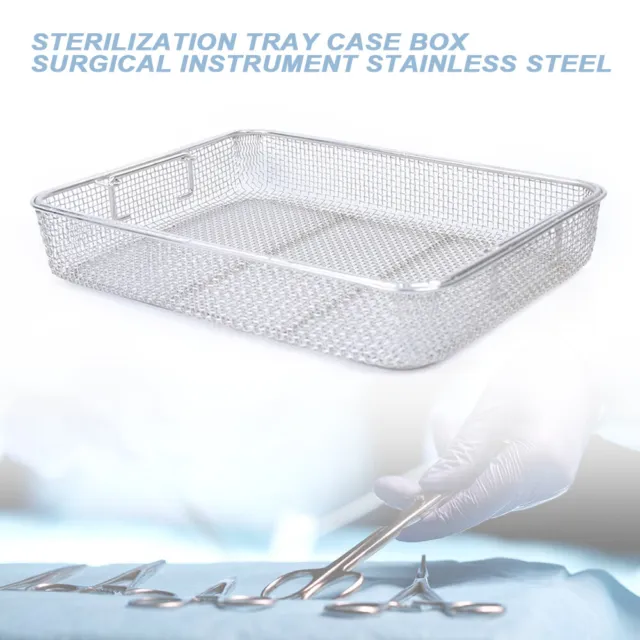 Stainless Steel mesh sterilization tray/basket, 15.75’’*11.8’’*2.75’’ US