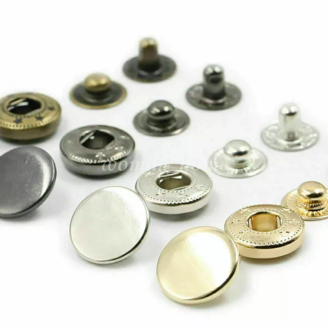Wholesale Metal Snap Fasteners Popper Press Stud Buttons DIY for Clothes 10-20mm
