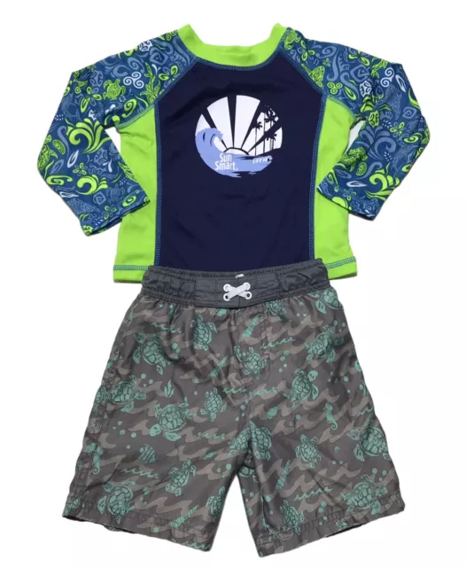 Boys swimsuit Rash Guard Bathing suit Kids 2Pc Swim Set 4T UPF50