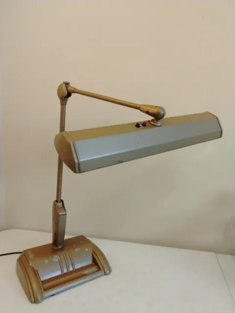Vintage Dazor Industrial Floating Fixture Drafting Desk Lamp - HEAVY BASE