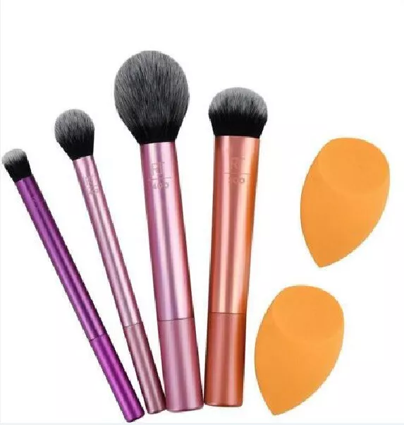 Real Techniques Makeup Brushes Set Foundation Smooth Blender Sponges Puff NEW AU 2