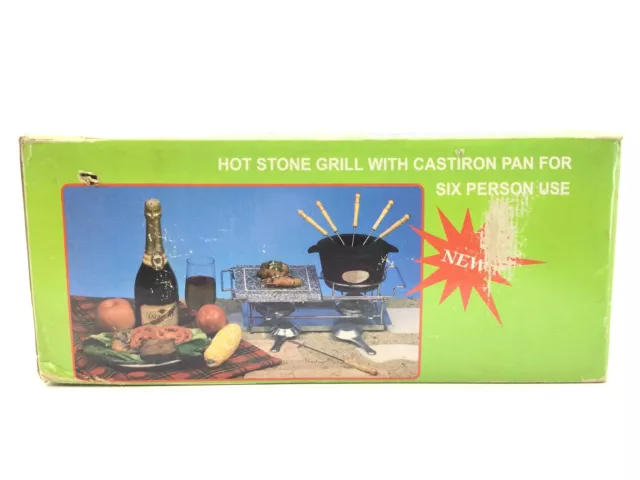 Fondue Sm Hot Stone Grill With Castiron Pan 6 Personas 17801671