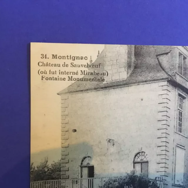 Montignac Château De Sauvebeauf. Carte Postale 3