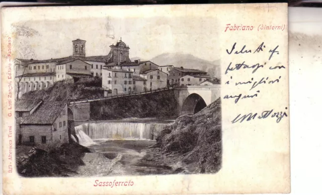 Cartolina  Antica  Sassoferrato  Fp   Viaggiata 1932  Cascata Panorama Occasione