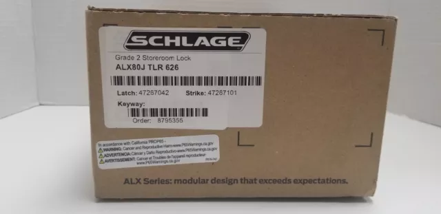 Schlage ALX 80J TLR 626 Cylindrical Lock