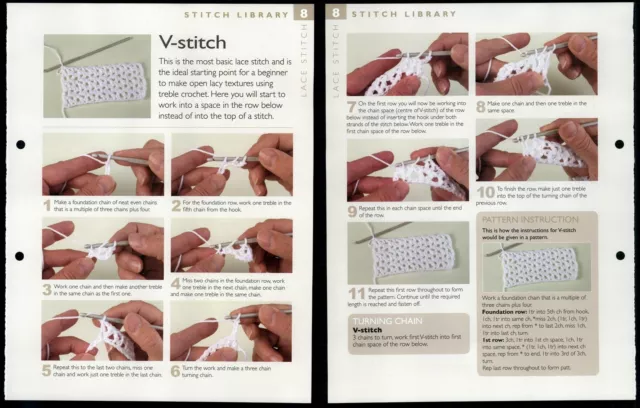 V-Stitch #8 Stitch Library - The Art Of Crochet Pattern