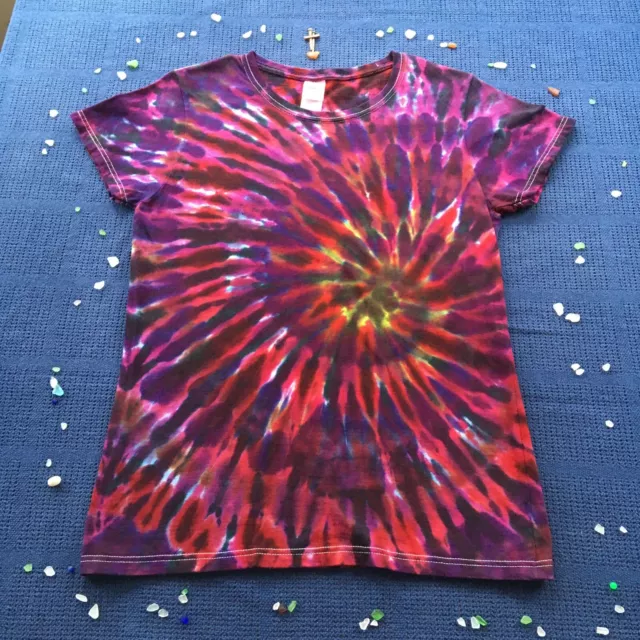 Camiseta Tie Dye Spiral Talla Damas Mediana ~ Hecha a Mano en Erie, PA