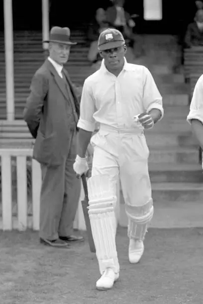 Emmanuel Martindale of the West Indies at the Third Test m - 1933 Cricket Photo