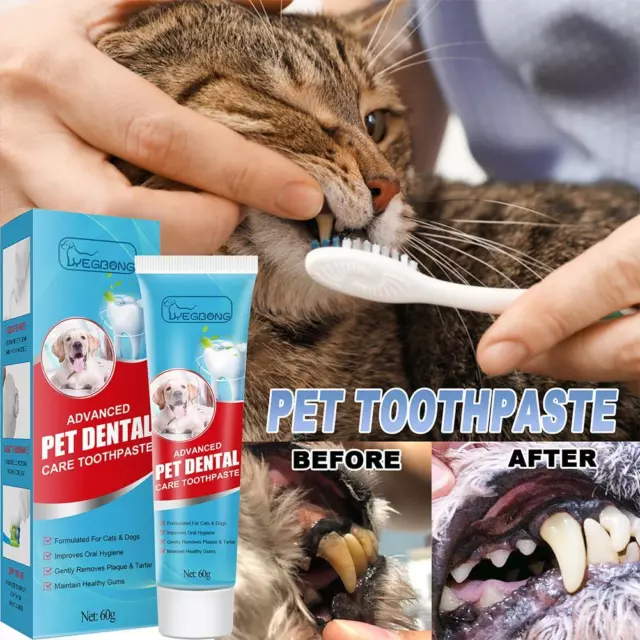 Pet Toothpaste Cat Dog Fresh Breath Toothpaste Deodorant Tartar Plaque Cleaning