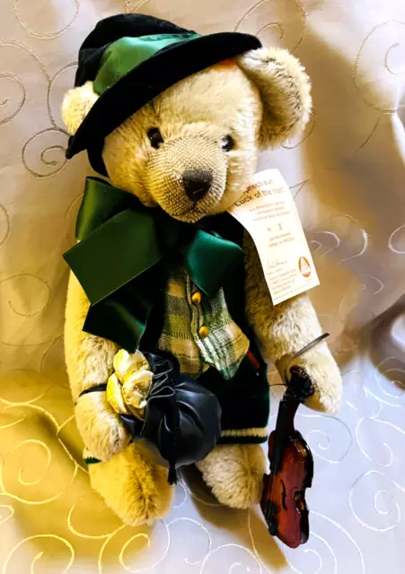 Rare Sammler Edition HERMANN - Leprechaun „Luck of the Irish“ - Mohair Teddy Bär