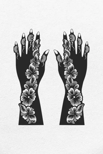 Henna Stencils Hand Mehndi Art Template India Lace Body Temporary Tattoo