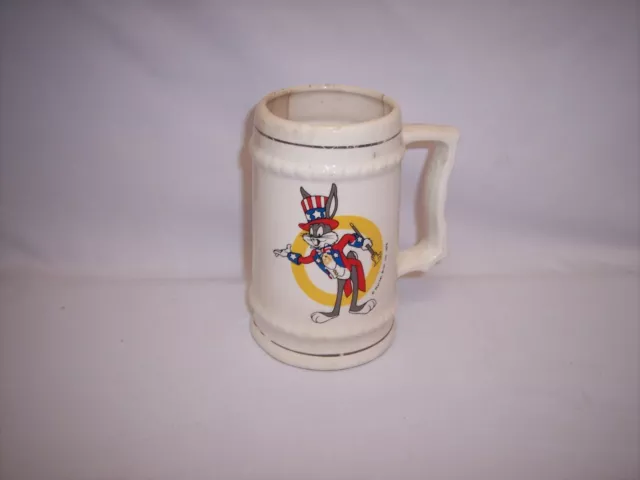 Vintage 1976 BUGS BUNNY Mug - Ceramic Warner Bros Looney Tunes Beer Stein