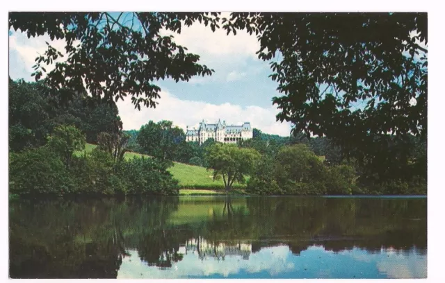 Asheville North Carolina NC Postcard Biltmore House Lagoon View